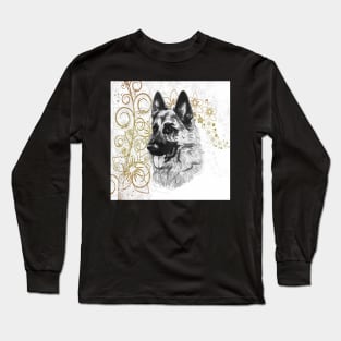 German Shepherd Graphic Art Design Gifts Long Sleeve T-Shirt